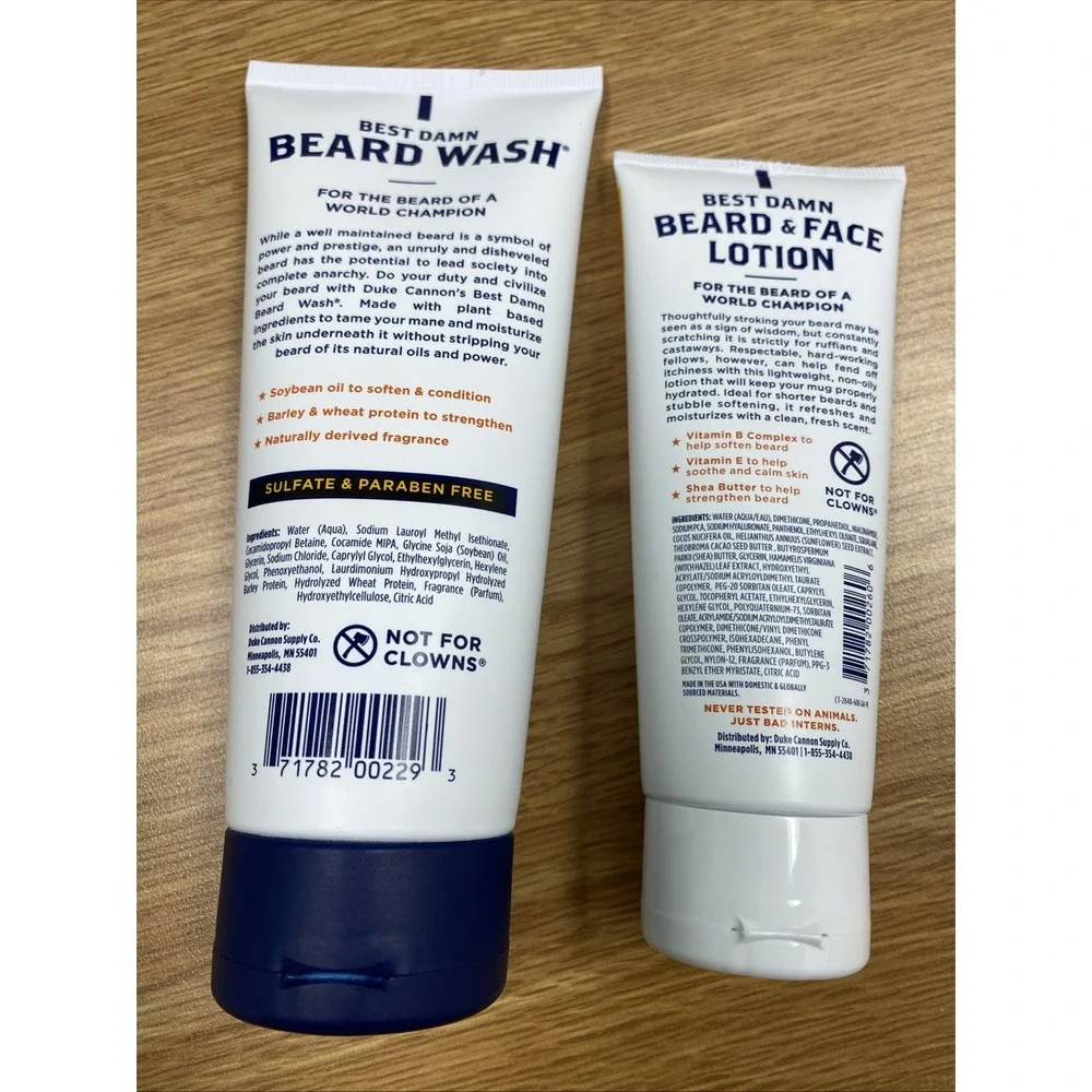 Duke Cannon Beard Wash And Face Lotion Citrus Hefeweizen 6 fl oz - 2 Pack.
